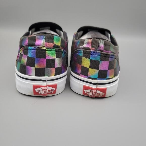 Vans Checkerboard Slip On Womens Shoes Size 11 Black Iridescent - Picture 7 of 10